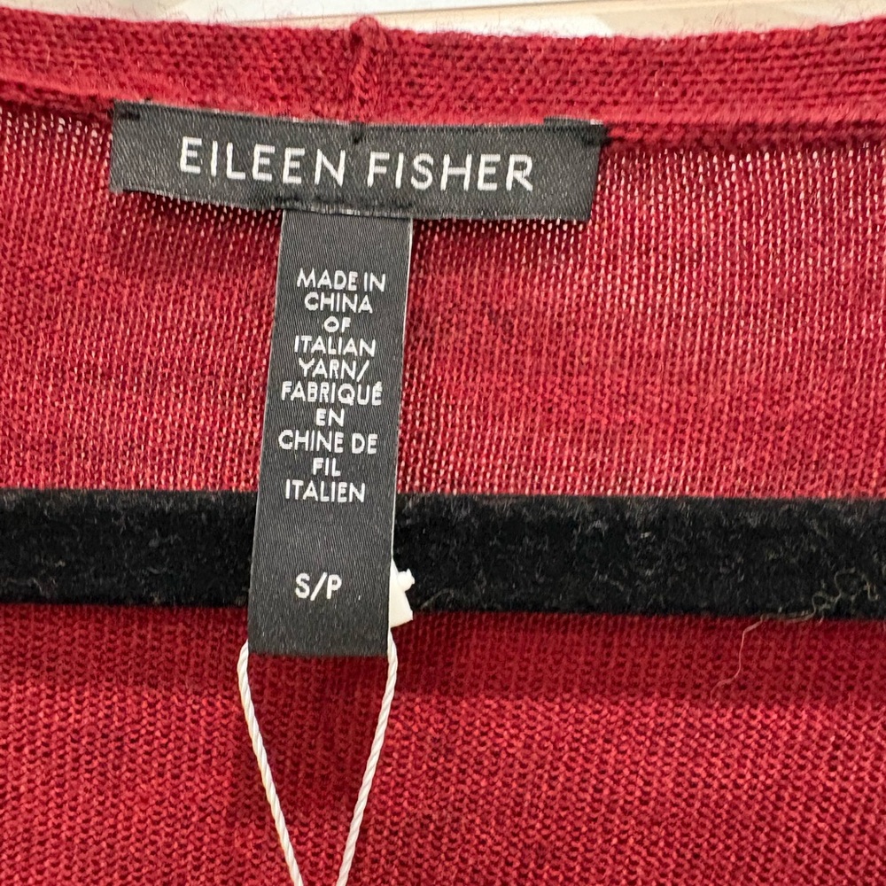 Eileen Fisher Rich Red Knit Top